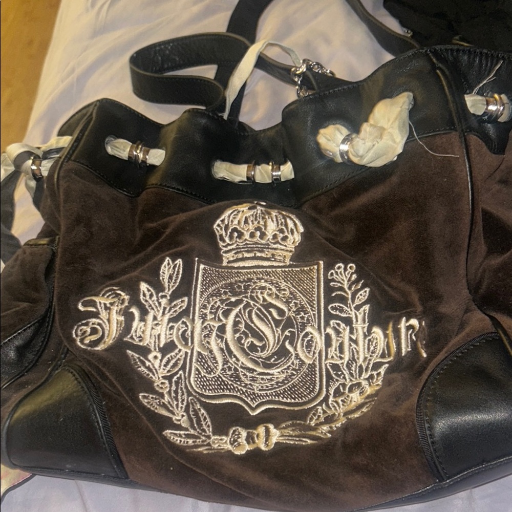 Juicy Couture Black and Brown Tote Bag